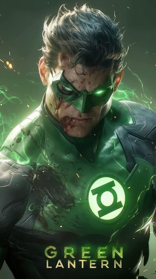 Green Lantern Portrait Battle Worn Print Poster