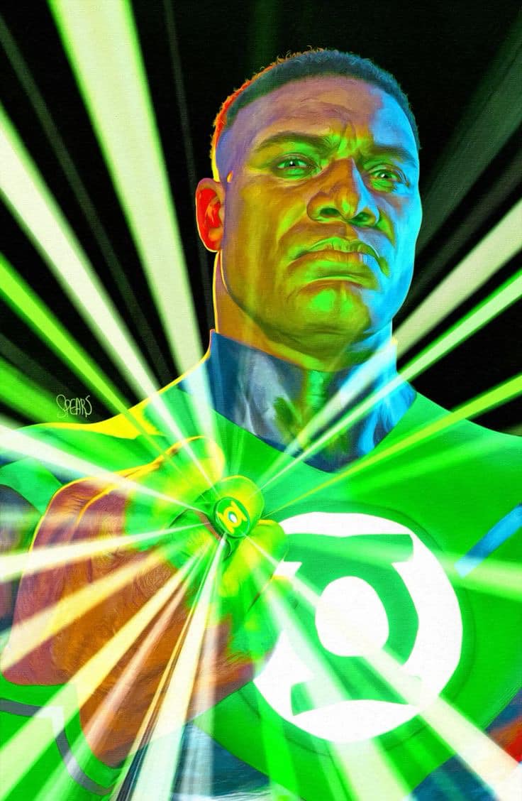 Green Lantern Portrait (11) Print Poster