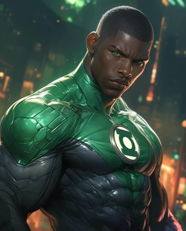 Green Lantern Portrait (12) Print Poster