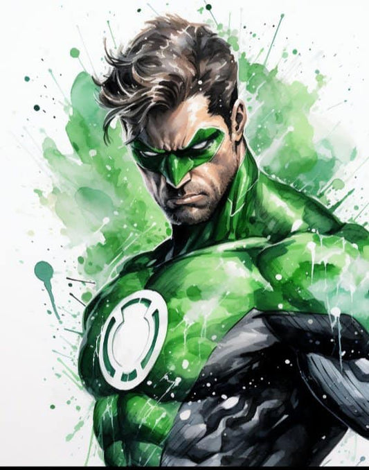 Green Lantern Portrait (4) Print Poster