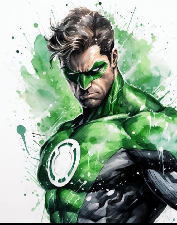 Green Lantern Portrait (4) Jigsaw Puzzle