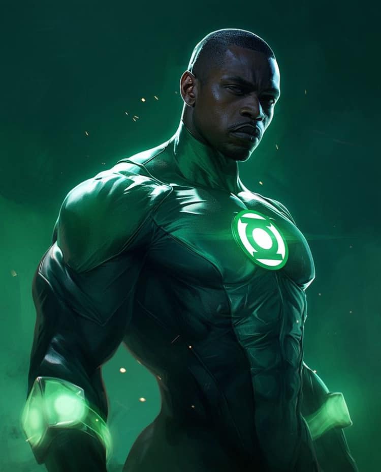 Green Lantern Portrait (6) Print Poster