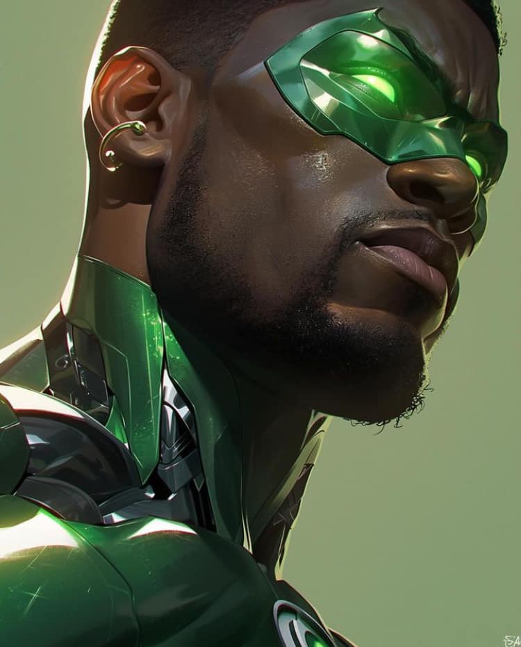 Green Lantern Portrait (9) Print Poster