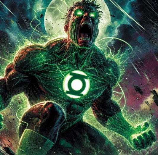 Green Lantern Screaming Hero Art Print Poster
