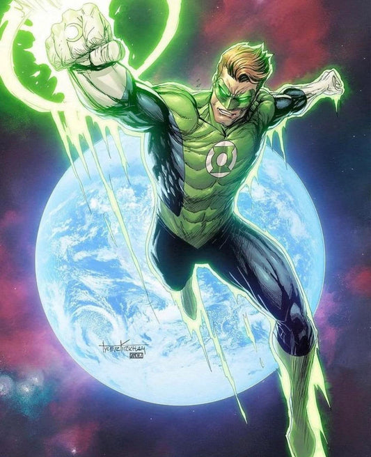Green Lantern Space Action Print Poster