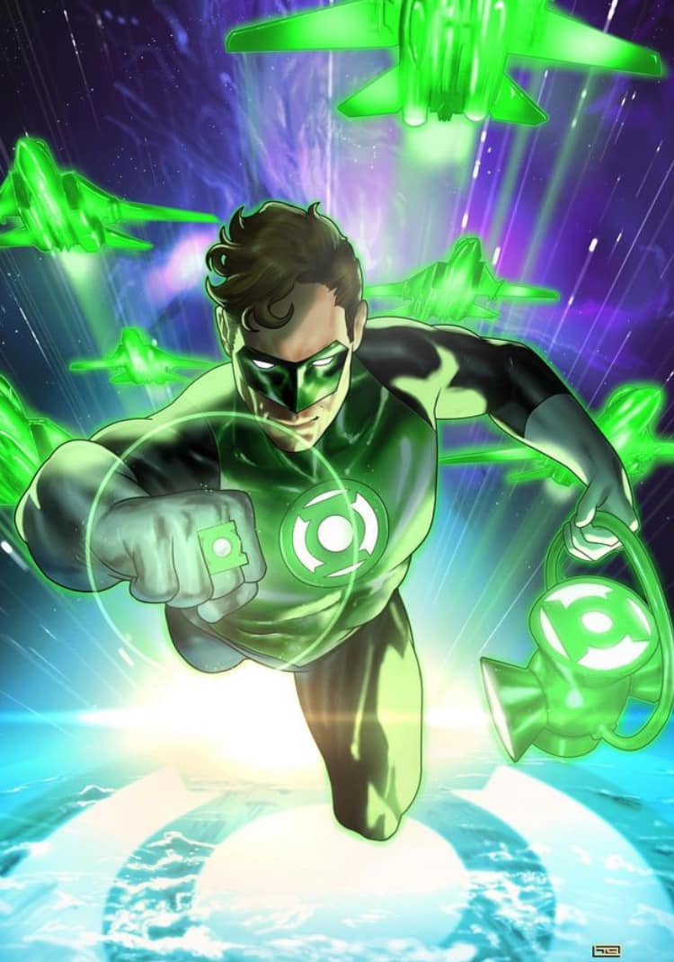 Green Lantern Space Battle (2) Print Poster