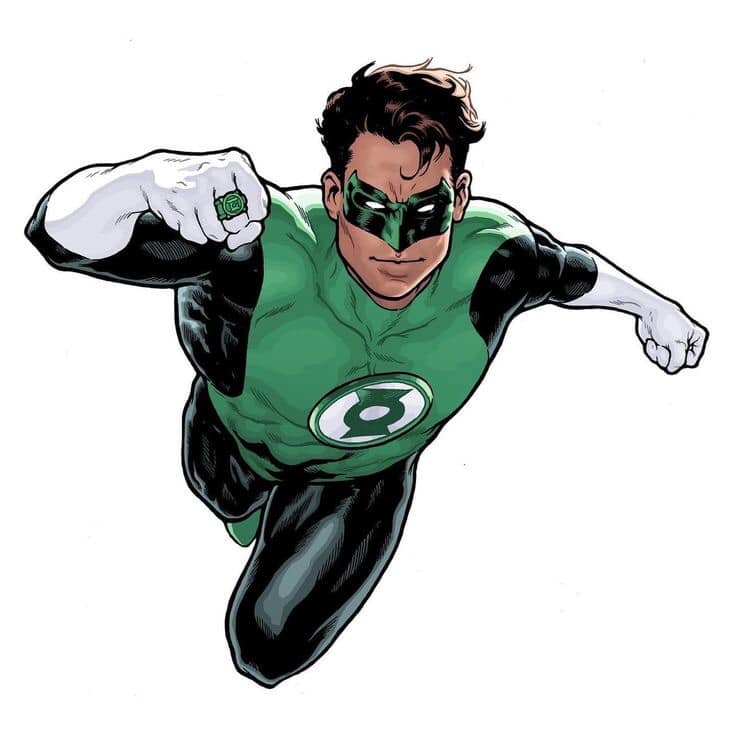 Green Lantern Superhero Flying Print Poster