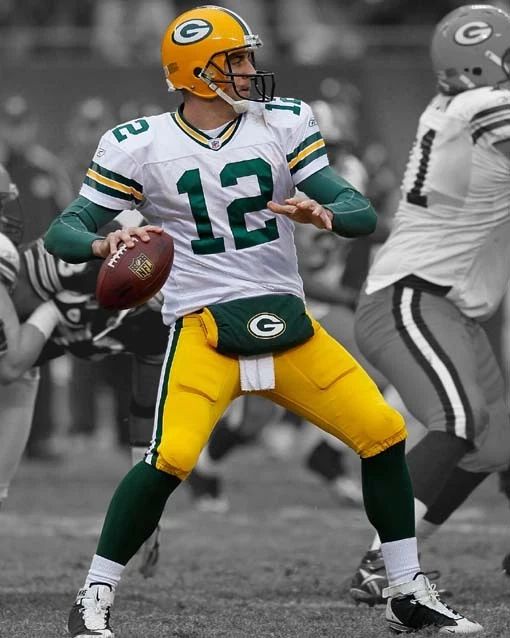 Green Bay Packers Aaron Rodgers Glossy Keychain Nfl Spotlight Keychain