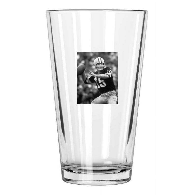 Green Bay Packers Bart Starr Nfl Football Hof 77 1 Pint Beer Drinking Glass