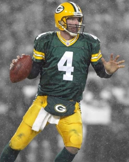 Green Bay Packers Brett Favre Glossy Keychain Print Spotlight Keychain Hof 2016