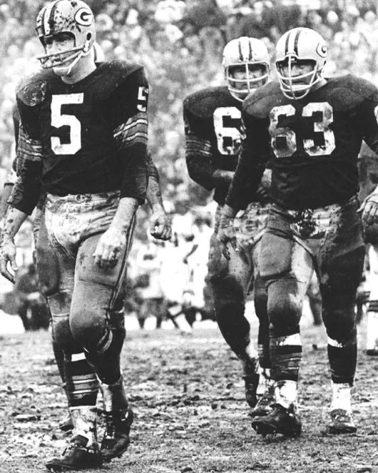 Green Bay Packers Glossy Magnet Paul Hornung Jerry Kramer And Fuzzy Thurston