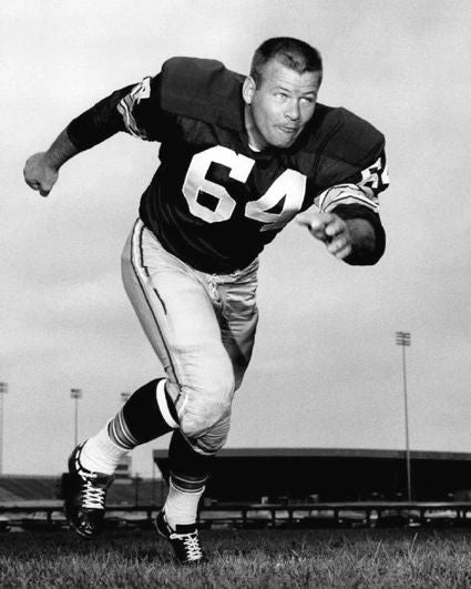 Green Bay Packers Guard Jerry Kramer Glossy Keychain Vintage Football Print