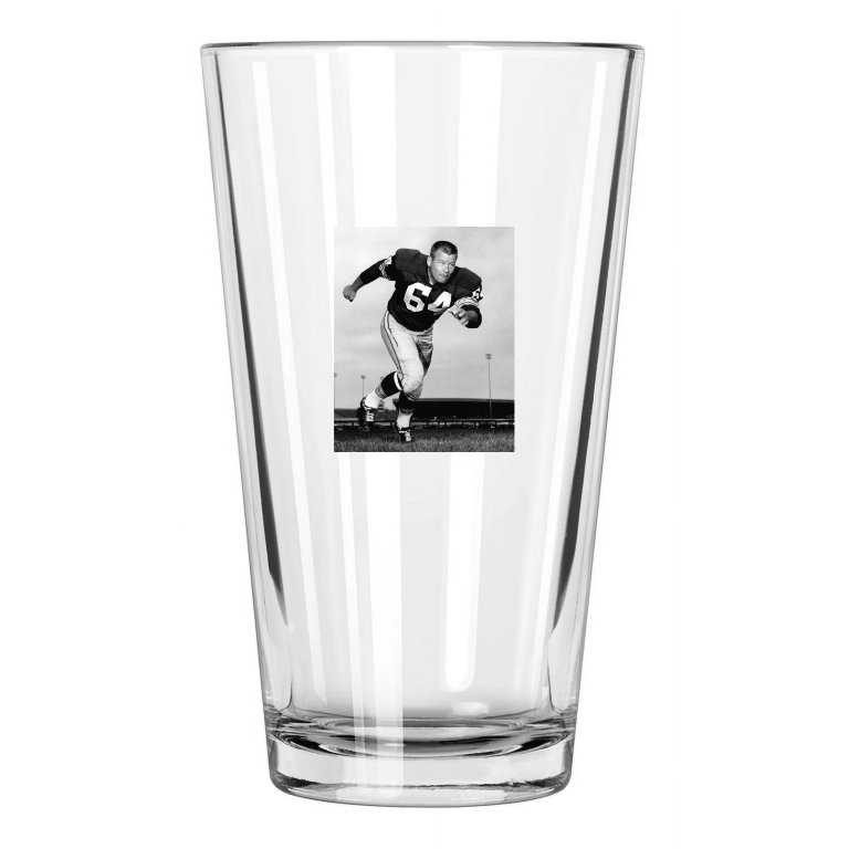 Green Bay Packers Guard Jerry Kramer Vintage Football Pint Beer Drinking Glass