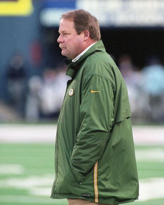 Green Bay Packers Mike Holmgren Glossy Keychain Football Keychain