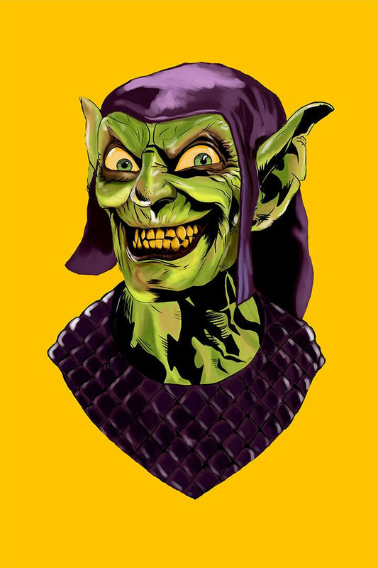 Green Goblin Cartoon Drawing Artwork Painting Jigsaw Puzzle