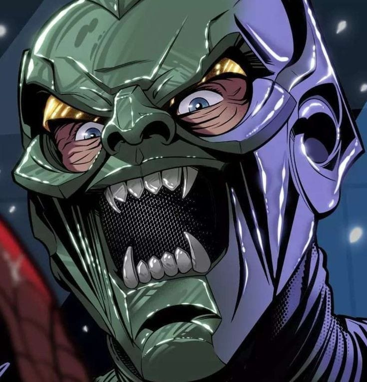 Green Goblin Comic Face 4532 Print Poster