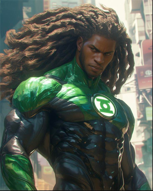 Green Lantern Powerful Stance 573 Print Poster