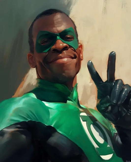 Green Lantern Victory Sign 1 Print Poster
