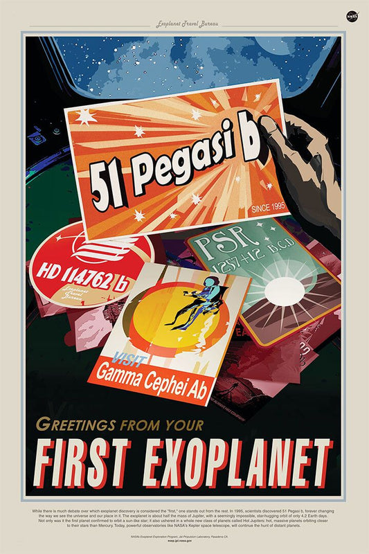 Greetings From 51 Pegasi B Space Exploration Retro Travel Jigsaw Puzzle