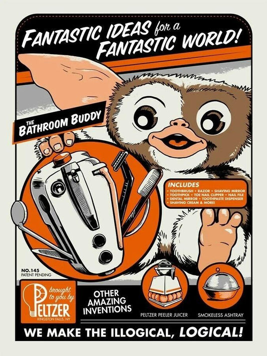 Gremlins Bathroom Buddy Sales Ad Gizmo Kingston Falls Stripe Propreplica