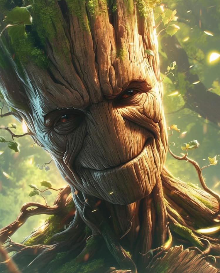 Groot Character Portrait Print Poster