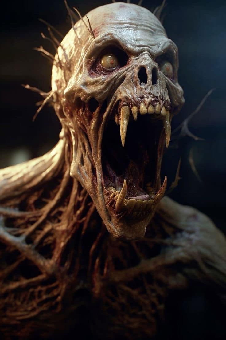 Grotesque Monster Portrait Print Poster
