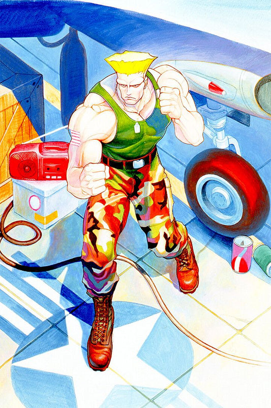 Guile Sonic Boom Street Fighter Art Print Decor Jigsaw Puzzle