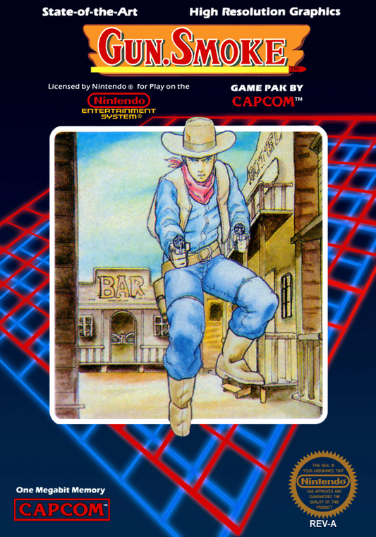 Gun.Smoke (Usa) (Official, Variant 1) Nes Print Poster