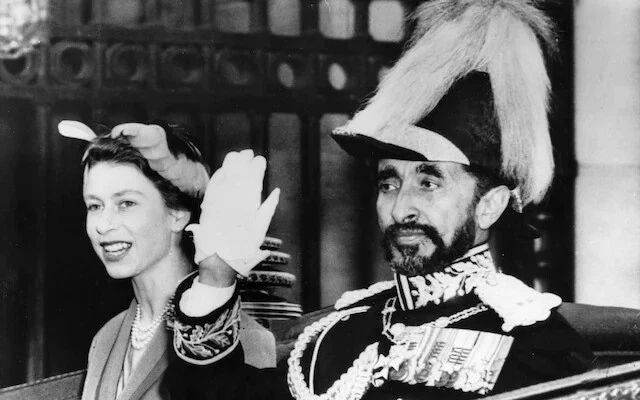 Haile Selassie Queen Elizabeth Keychain Picture Keychain Picture Print