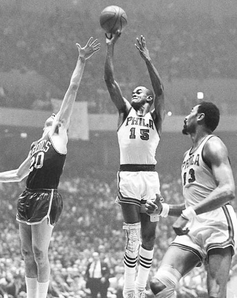 Hal Greer & Wilt Chamberlain Photo Philadelphia Sixers 76Ers Basketball Nba