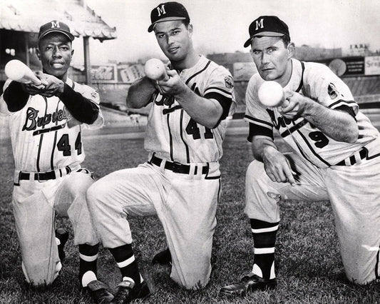Hank Aaron Eddie Mathews Joe Adcock Magnet Milwaukee Braves Picture Baseball
