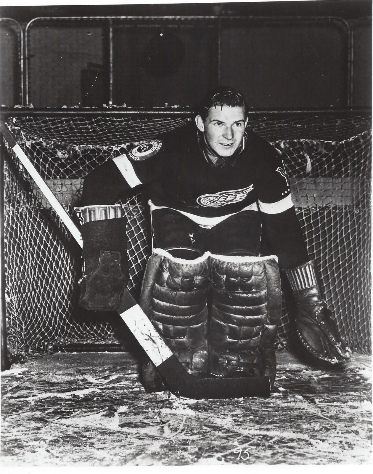 Harry Lumley Magnet Detroit Red Wings Nhl Picture Hockey Bw