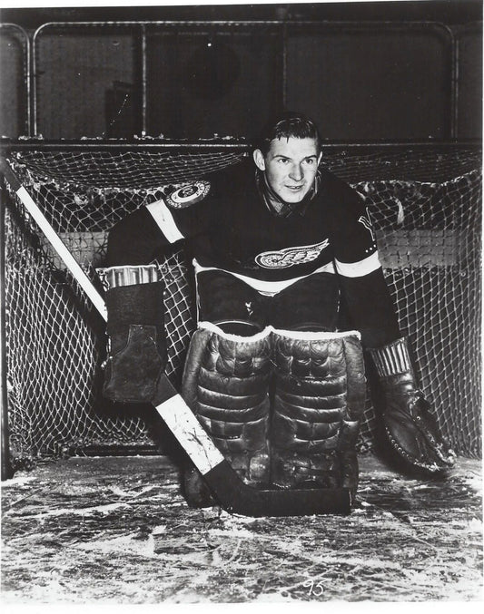 Harry Lumley Magnet Detroit Red Wings Nhl Picture Hockey Bw