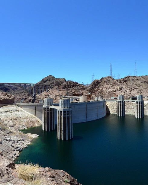 Hoover Dam Colorado River Glossy Keychain Black Canyon Print Keychain