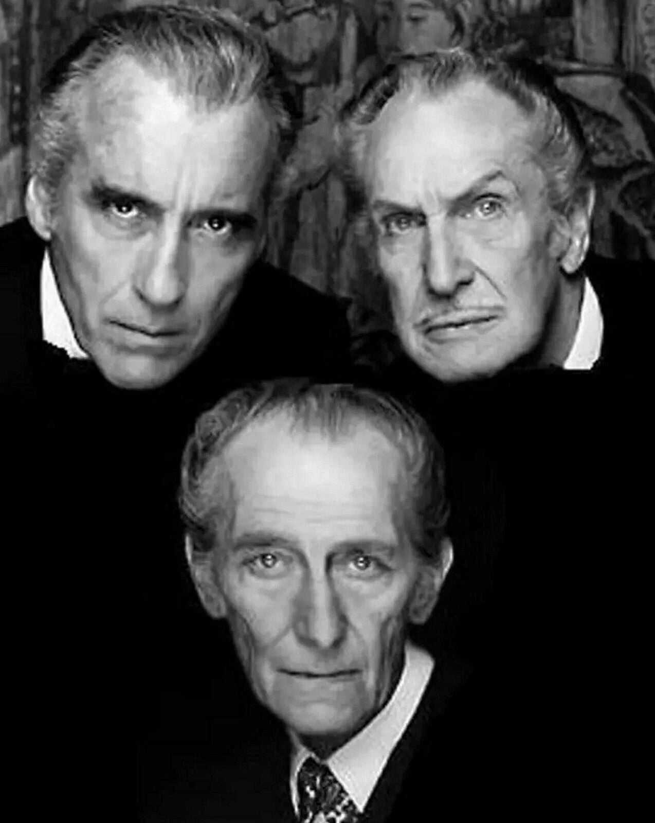 Horror Film Icons Christopher Lee Vince Price Peter Cushing Picture Keychain