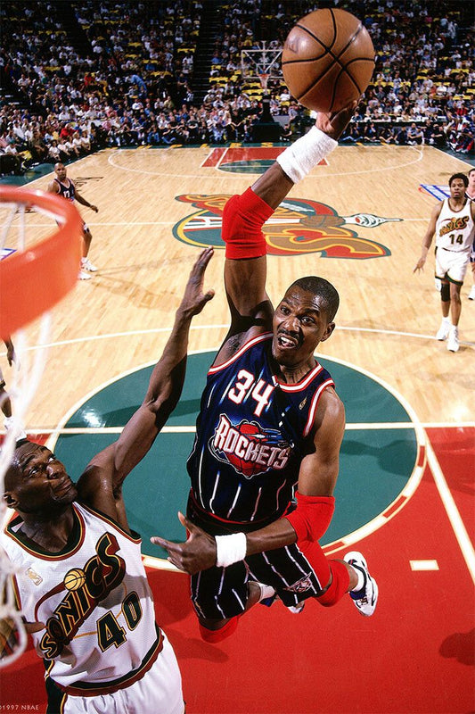 Hakeem Olajuwon Houston Rockets Basketball Player Jigsaw Puzzle