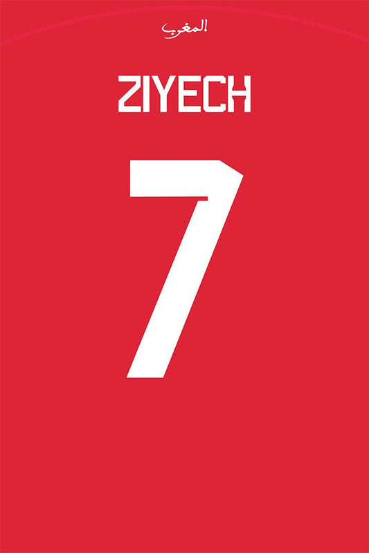 Hakim Ziyech #7 Morocco World Soccer Championship Jigsaw Puzzle