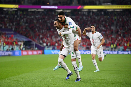 Hakim Ziyech Goal Celebration Morocco World Cup Jigsaw Puzzle