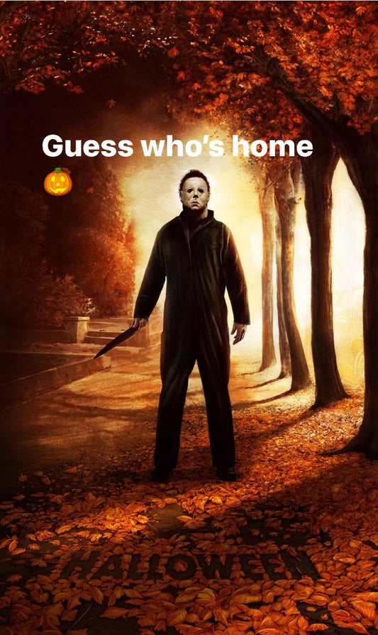 Halloween Michael Myers Fall Scene Print Poster