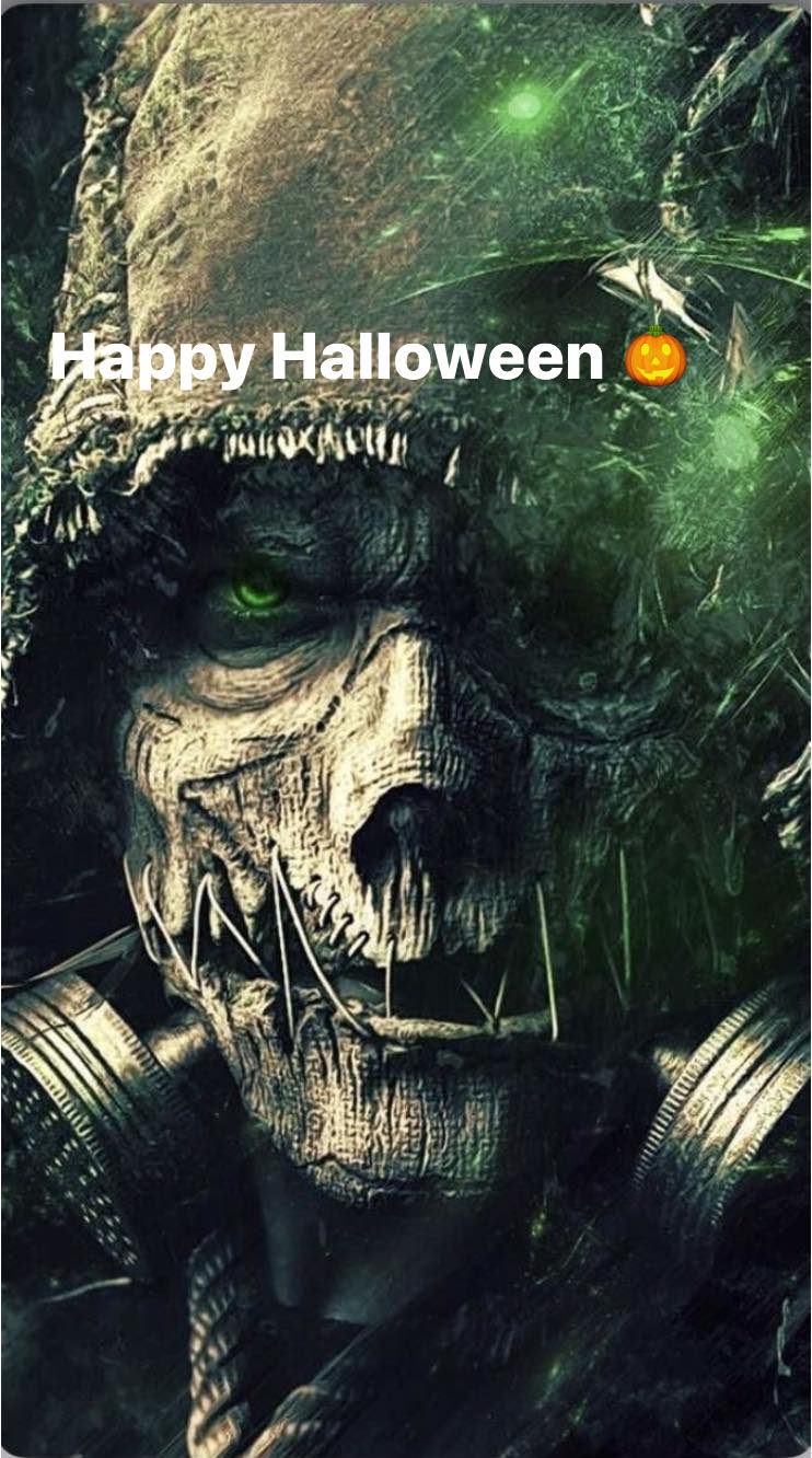 Halloween Skull Art Print Poster