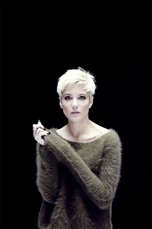 Halsey Singer Music Songwriter Artist Painting Print Jigsaw Puzzle