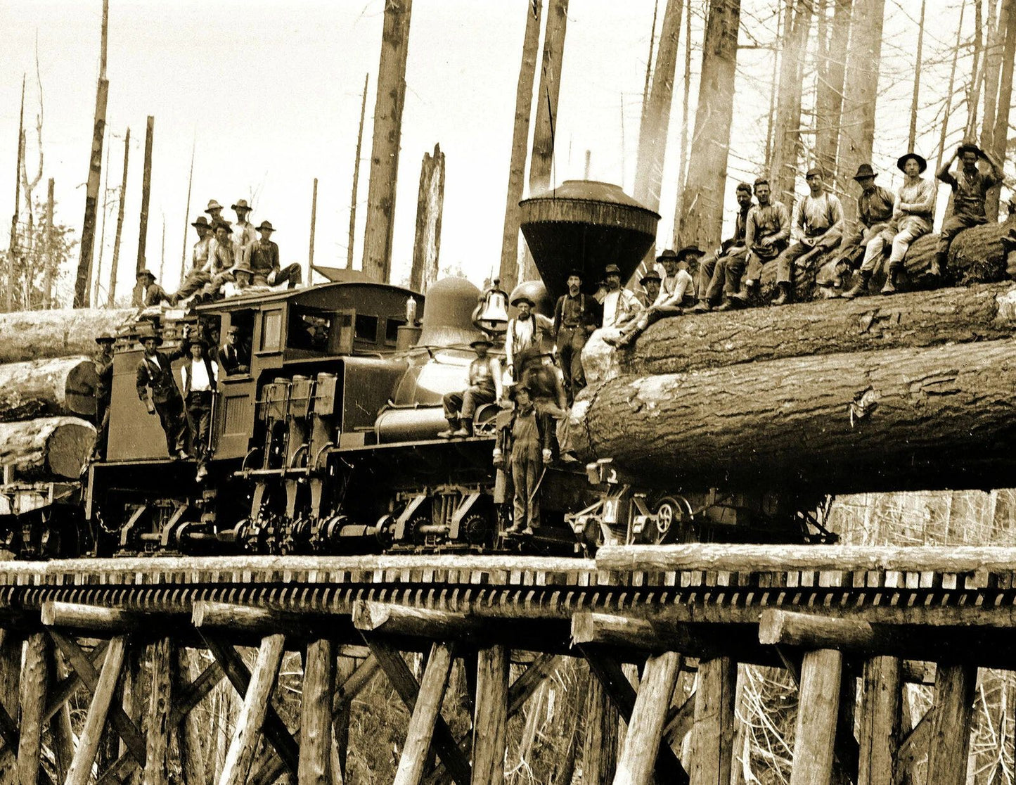 Hamilton Logging Company Train Hamilton Washington Old Keychain Reprint