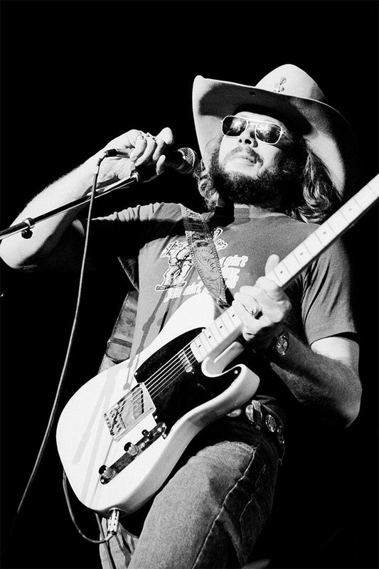 Hank Williams Jr Holding A Microphone Concert Song Stage Jigsaw Puzzle