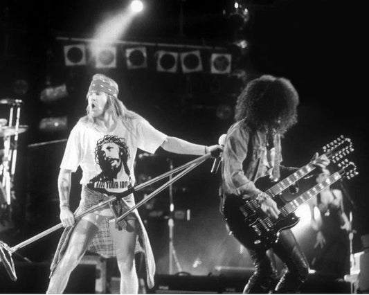 Hard Rock Band Guns N' Roses Glossy Photo Poster Axl Rose And Slash Print
