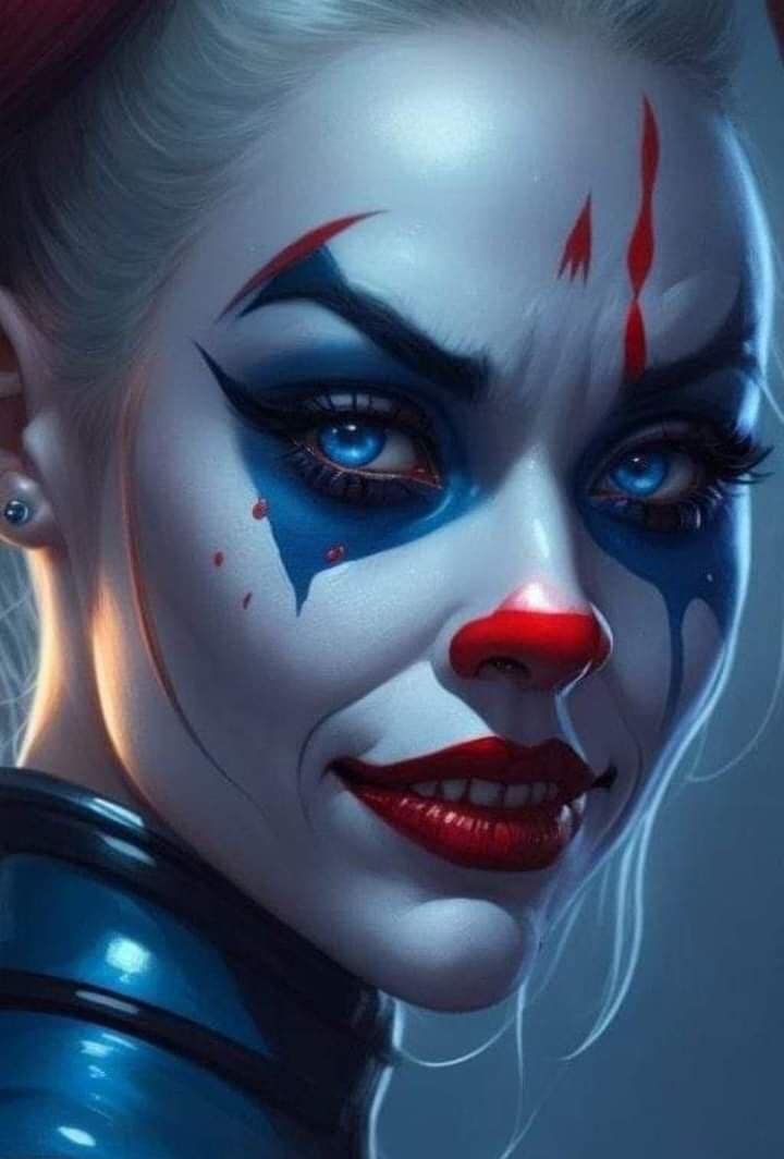 Harlequin Cosplay Portrait Print Poster