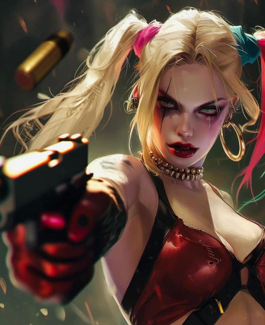 Harley Quinn Action Portrait (1) Print Poster