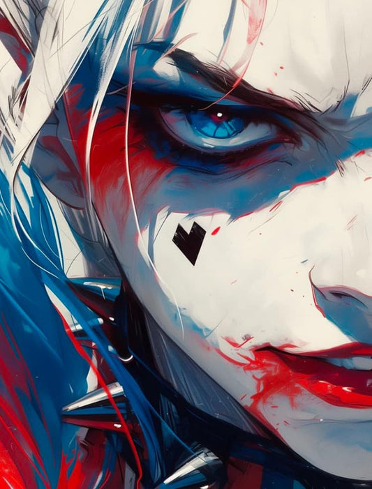 Harley Quinn Portrait Artistic Print Poster
