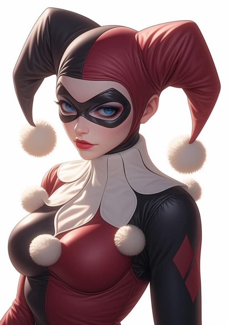Harley Quinn Portrait (3) Print Poster