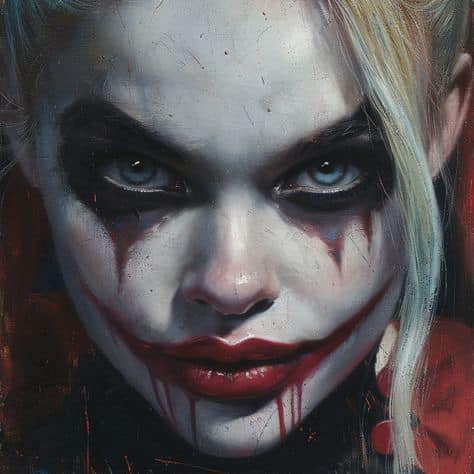 Harley Quinn Portrait (7) Print Poster