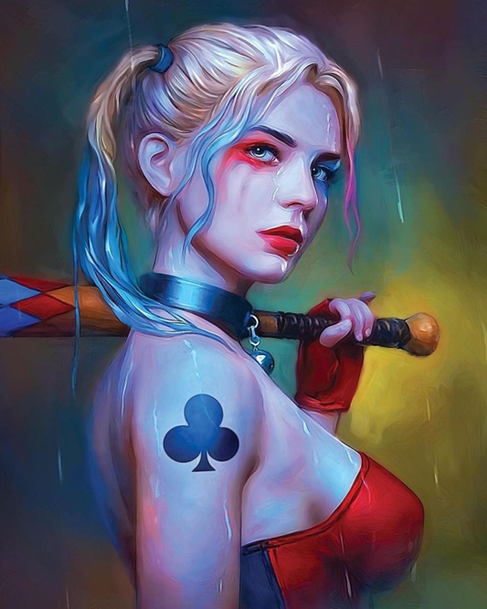 Harley Quinn Baseball Bat 7592 Print Poster